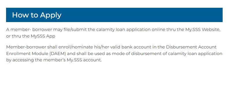 Philippines Calamity Loan 2025 – Benefits, Loan Amount & Who Can Apply 3 Calamity Loan Application Process