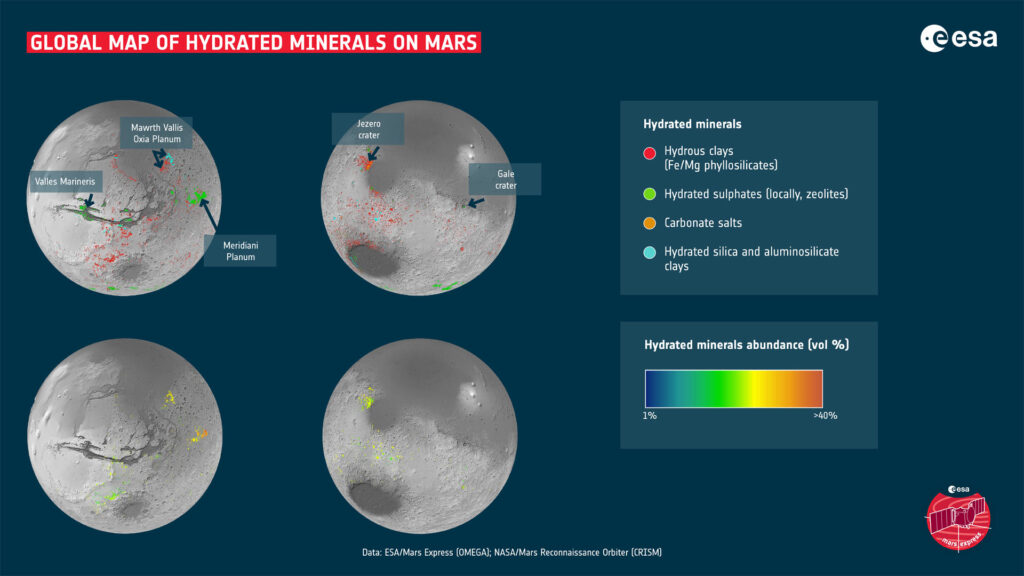 NASA Stunned by Discovery of Alien Mineral Never Found on Earth, Clues to Life’s Origins Revealed 3 Global Map of Hydrated Minerals on Mars