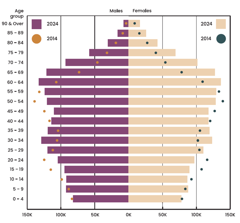 Singapore $1,080 Payment for Senior Citizens in 2025: Check Eligibility Criteria and Payment Dates 2 Longevity and Age-Population Pyramid