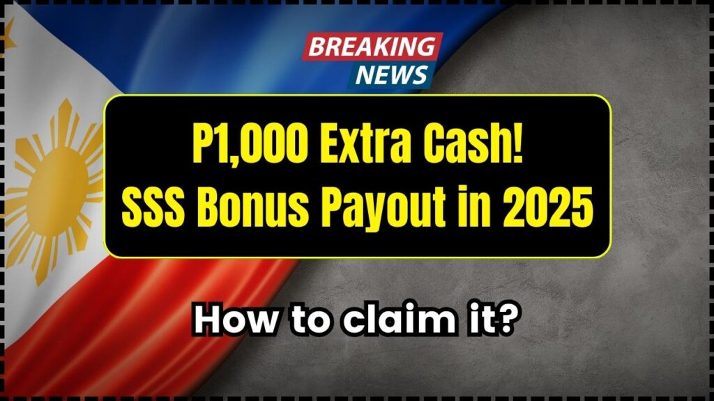P1,000 Extra Cash! SSS Bonus Payout in 2025; How to claim it? Check Eligibility 1 P1,000 Extra Cash! SSS Bonus Payout in 2025
